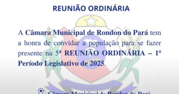 CONVITE – 05ª REUNIÃO ORDINÁRIA, 31 DE MARÇO DE 2025