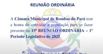 CONVITE – 15ª REUNIÃO ORDINÁRIA, 23/06/2025