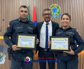 CÂMARA MUNICIPAL REALIZOU A ENTREGA DE VOTOS DE APLAUSO AOS MEMBROS DA POLÍCIA MILITAR